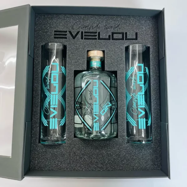 Evielou Gin 70cl And Glasses Collection