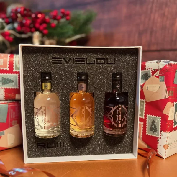 Evielou Rum 5cl Gift Box Scene